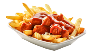 Pommes + Currywurst